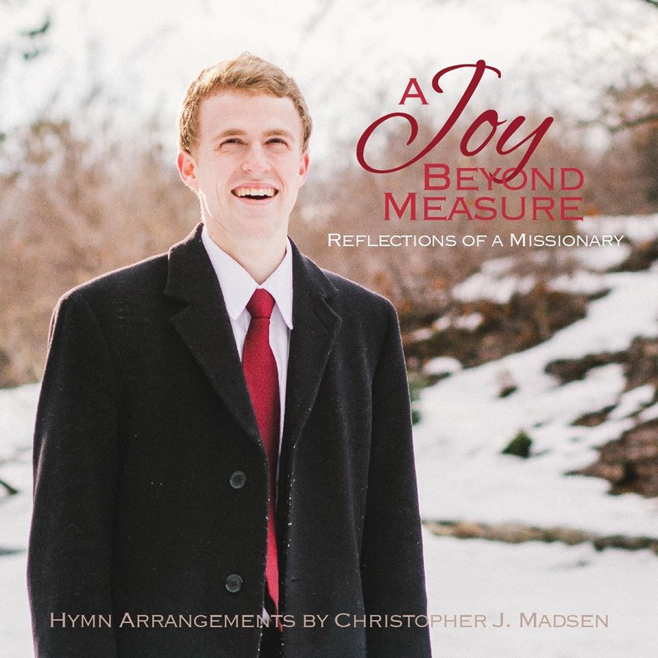 Cover album of A Joy Beyond Measure, showing CJ Madsen dressed like a missionary